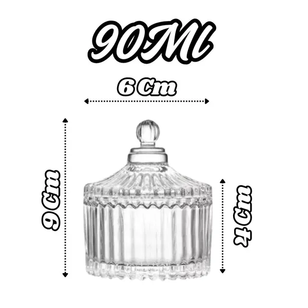 Mini Bomboniere Potiche Vidro com Tampa 90ml - s Lembrancinha Casamento Batizado Festa