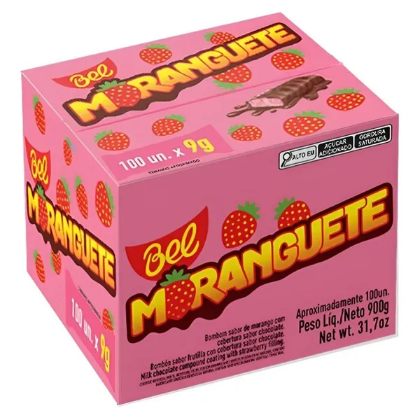 Chocolate Moranguete Caixa C/100 Unidades 9gr Bel