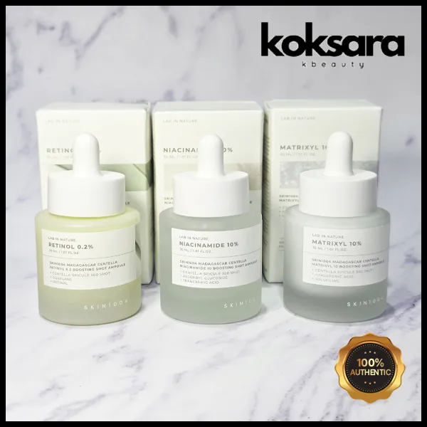 Skin1004 Madagascar Centella Boosting Shot Ampoule 30ml (Retinol 0.2%, Niacinamide 10% ou Matrixyl 10%)