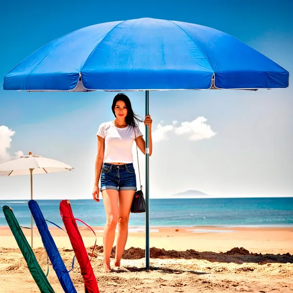 Guarda Sol Gigante 2,40 1,80 Praia Piscina Pesca Ombrelone Articulado Respirável Proteção
