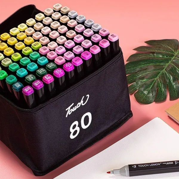 80 peças Caneta Marcadora De Ponta Dupla Conjunto De Canetas De Aquarela Especial