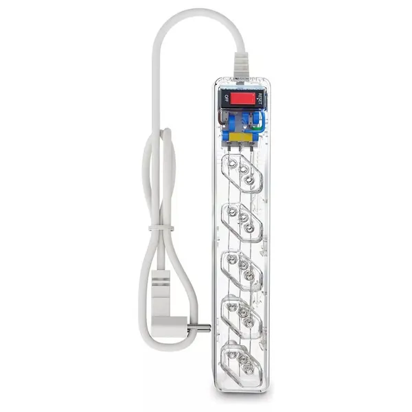 FILTRO DE LINHA + DPS ICLAMPER 5 TOMADAS LCF TRANSPARENTE