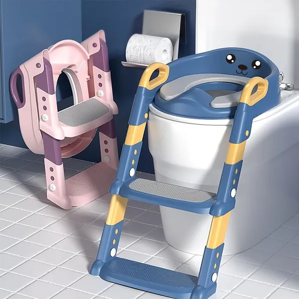 Troninho infantil Assento Redutor Infantil com Escada para Vaso Sanitário