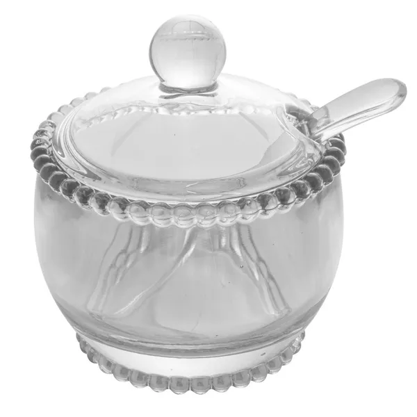 Açucareiro em Cristal Pearl com Lapidação Bolinhas 10x8x7cm Wolff