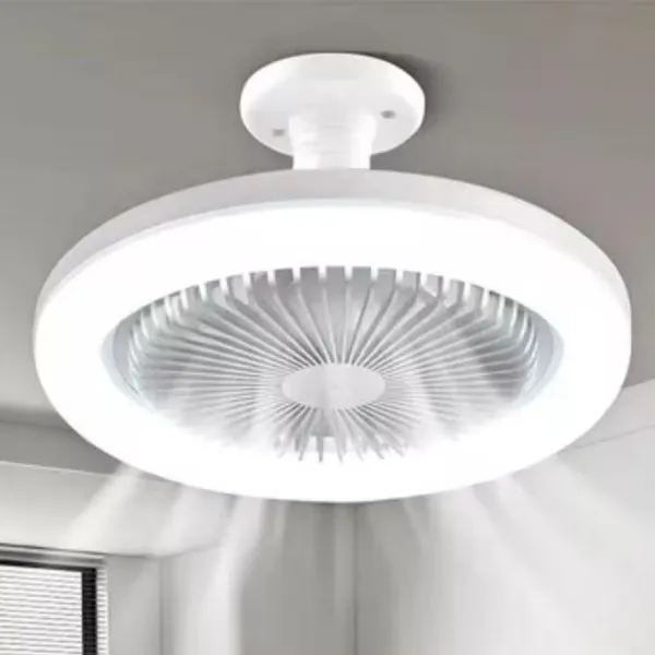 Ventilador Aromatizador Luminária 25w 5 Folhas Grande de Teto Silencioso Controle Remoto E27 Bivolt