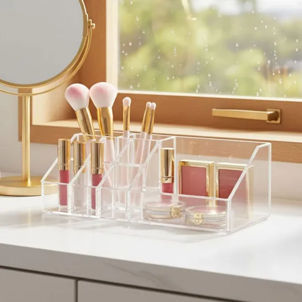 Organizador de Maquiagem Multiuso para Cosméticos, Pincéis e Acessórios de Beleza