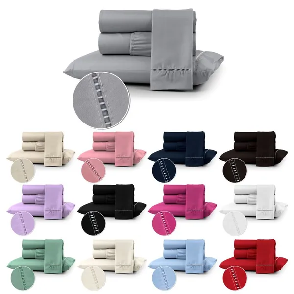 Kit Jogo de Lençol Berço Solteiro Casal Queen King 400 fios 02 e 03 Peças