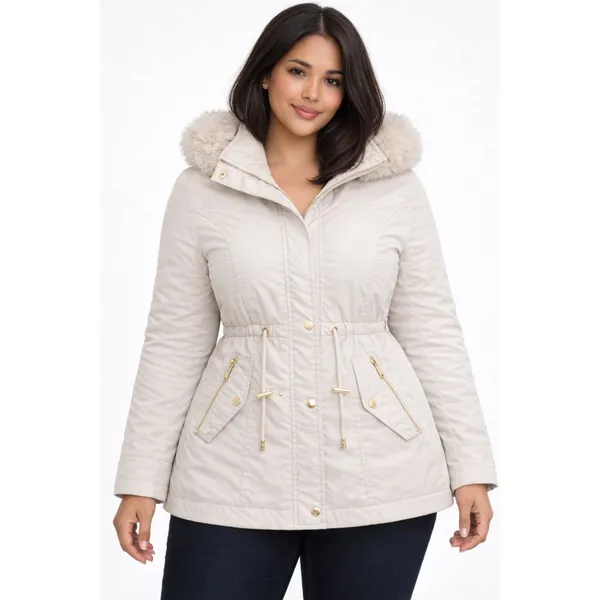 Jaqueta Parka Feminina G2 ao G5 Peluciada – Inverno Elegante e Aconchegante