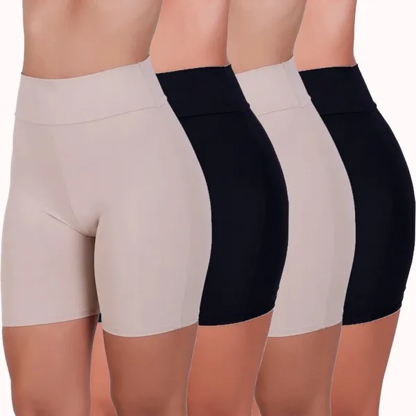 Kit Short Anágua Modeladora Cintura Alta Dupla Segunda Pele Térmica