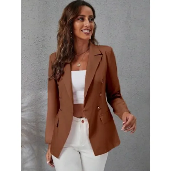 Blazer Casaquinho Feminino Alfaiataria Casaco Social com Botão