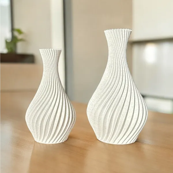 Kit 2 Vasos Decorativos em Espiral  -  Varias Cores