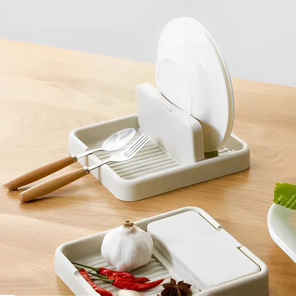 Organizador de Cozinha 5 em 1 Suporte para Tampas, Panelas, Talheres e Porta-Tempero