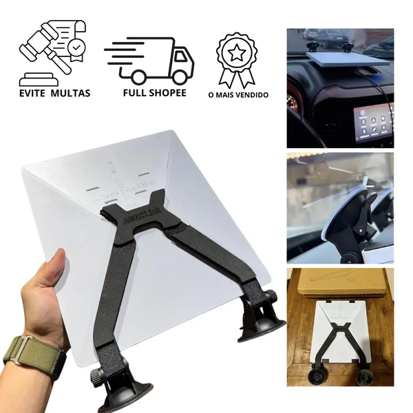 Suporte Para Painel Com Duas Ventosas Para Starlink Mini Preto anti multa - Agrolink Full Shopee
