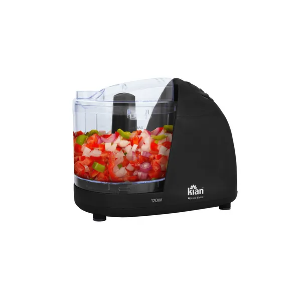 Mini Processador De Alimentos Elétrico Turbo Triturador Alho Cebola Legumes Compacto Prático - Kian