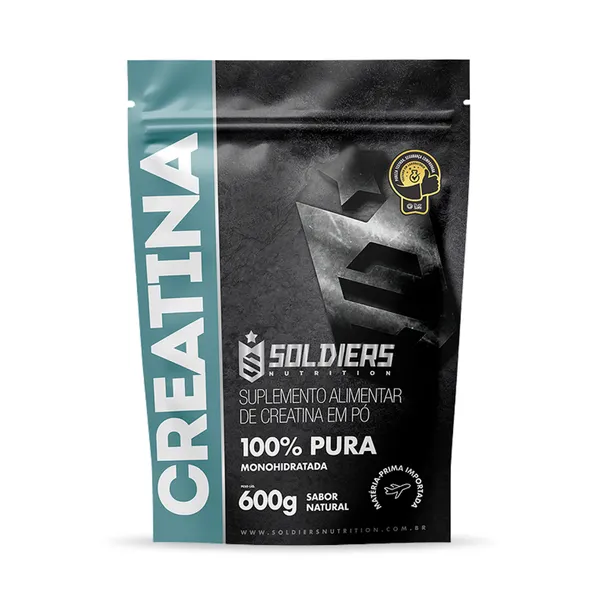 Creatina Monohidratada 600g 100% Pura Importada Soldiers Nutrition