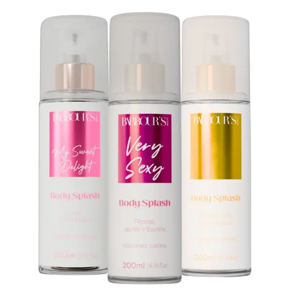 Kit 3 Body Splash Delight Very Sexy Living Grace Barbours