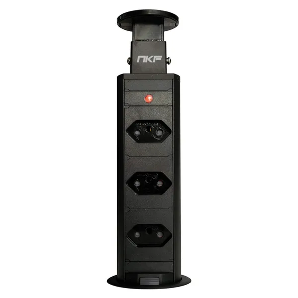 Torre de Tomada de Embutir Retrátil Mesa Multiplug 3 Tomadas Torre de Tomada 20 Amperes