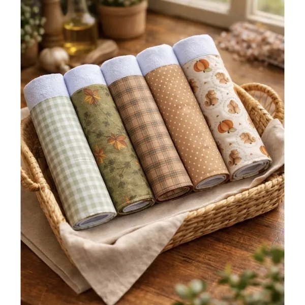Panos de Prato Barrado Kit Premium om Embalagem Presenteável 100% Algodão Ceci Petit Home