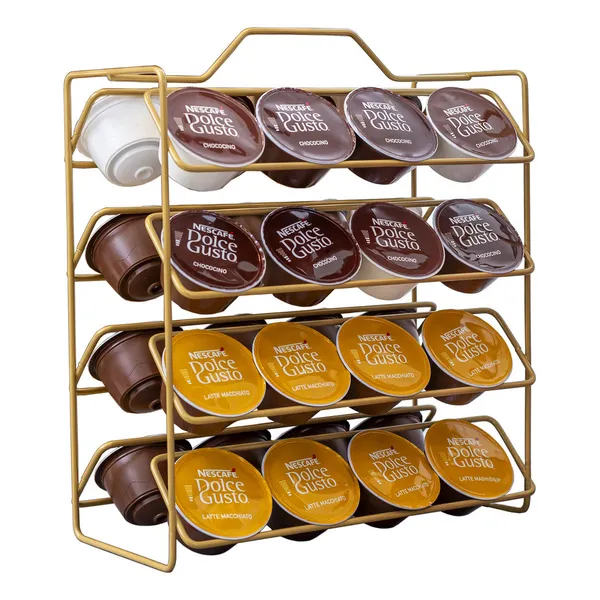 Suporte Porta Cápsulas Dolce Gusto 32 Cápsulas Café Aço