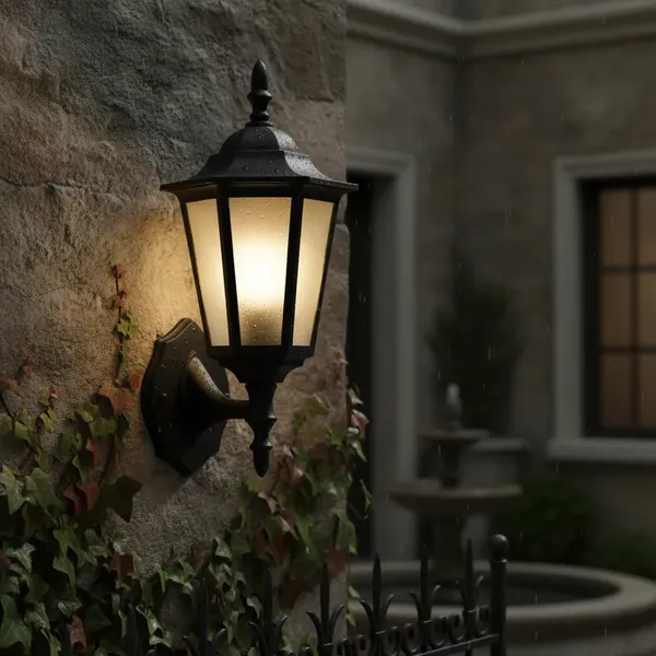 Luminária Arandela Colonial Vintage Clássica Parede Externa Jardim p LED Sextavada Decorativa Retro