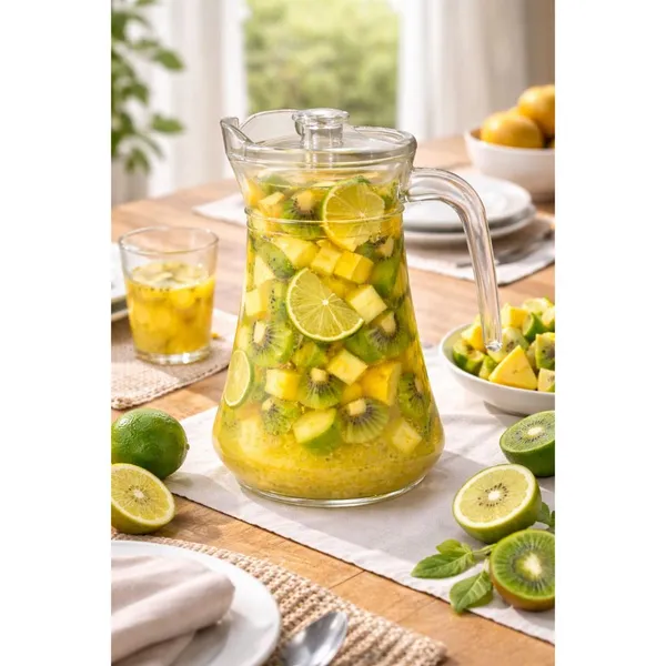 JARRA DE VIDRO CRYSTAL COM TAMPA 1,6 LITROS ORIGINAL RESTAURANTE CASA BUFFET ESCRITORIO.