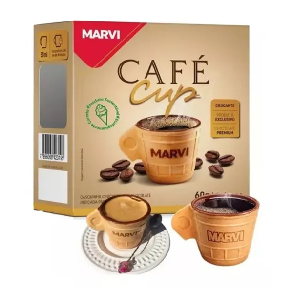 Xicara Cafe Cup Casquinha Comestivel Escritorio Sustentavel - Marvi