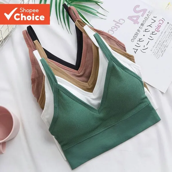 Sutiã De Ioga Sexy Com Decote Em V Para Mulheres , Esportes Sem Costura Costas Bonitas E Almofadas Removíveis