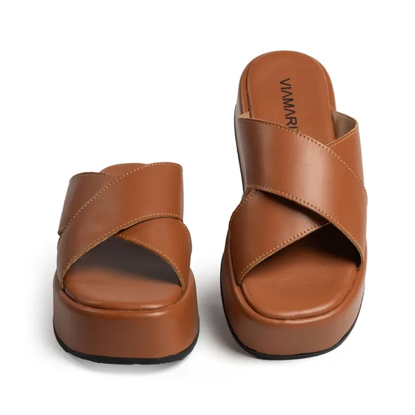 Papete feminina plataforma x flatform, tiras cruzadas, mais de 2mil vendidos