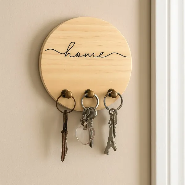 Porta Chaves Parede Redondo  Minimalista Personalizado PROMOÇÃO