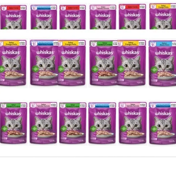 WHISKAS Sachê para Gatos 85g (escolher o sabor) - 40 UND
