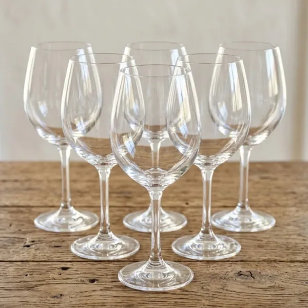 Jogo Taças de Vidro 300ml 6 Peças Vinho Água Luxo Resistente