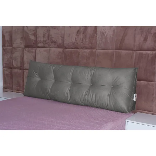 Almofada Cabeceira Casal 140 cm com bolso na lateral