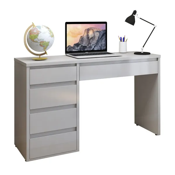 Escrivaninha 100% Berlim 5 Gavetas 136cm Yescasa Off White Off White