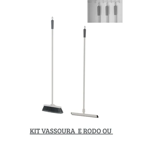 Kit Vassoura e Rodo OU Linha Flow KTE475BGF