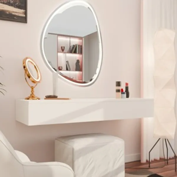 Penteadeira Com Gaveta 100CM Console Camarim Com Corrediças Metalicas