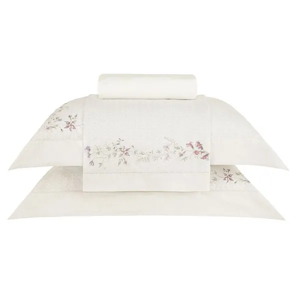 Jogo de Cama King Gran Percalle 200 Fios Buddemeyer Manila 100% Algodão Estampado 4 peças