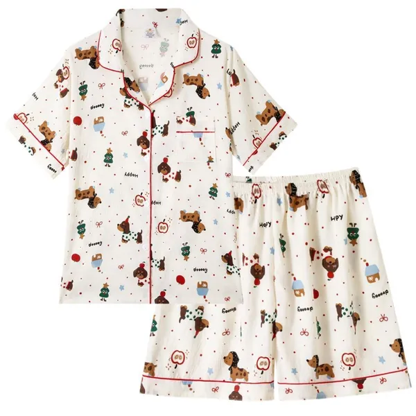 Lingerie Pijama Feminino Americano Estampa Happy Dog