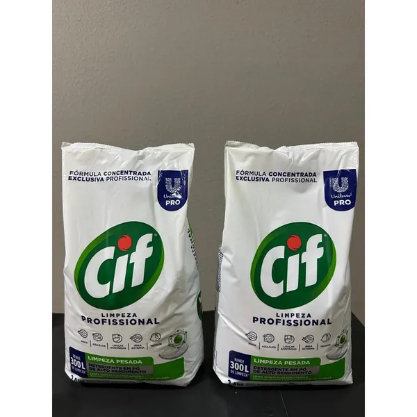 02 CIF PÓ LIMPEZA PESADA 2,4 KG, SABÃO EM PÓ CIF