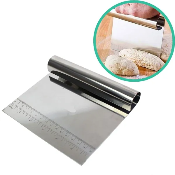 Raspador em Inox Espátula Cortador De Massas e Chocolates