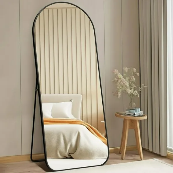Espelho arco corpo inteiro Base reta 170x70cm alumínio