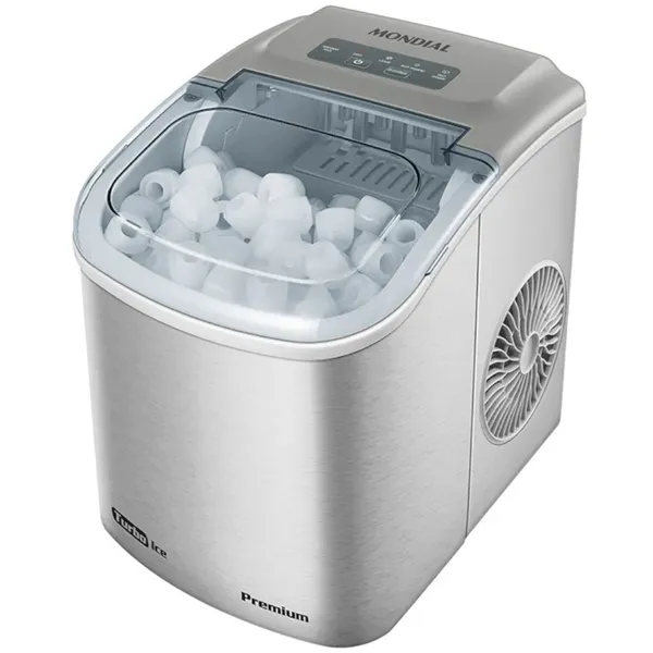 Máquina de Gelo 12 kg Turbo Ice Premium cinza MG-12-GI Mondial