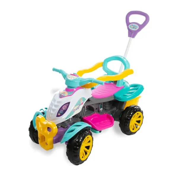 Quadriciclo Carrinho Infantil Menina Com Empurrador Maral