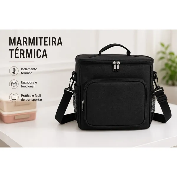 Bolsa Térmica Grande Marmiteira Portátil com Alça Ajustável