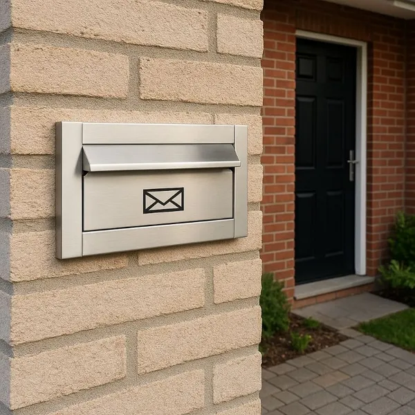Caixa de Correio Inox carta design moderno para muro ,parede de embutir