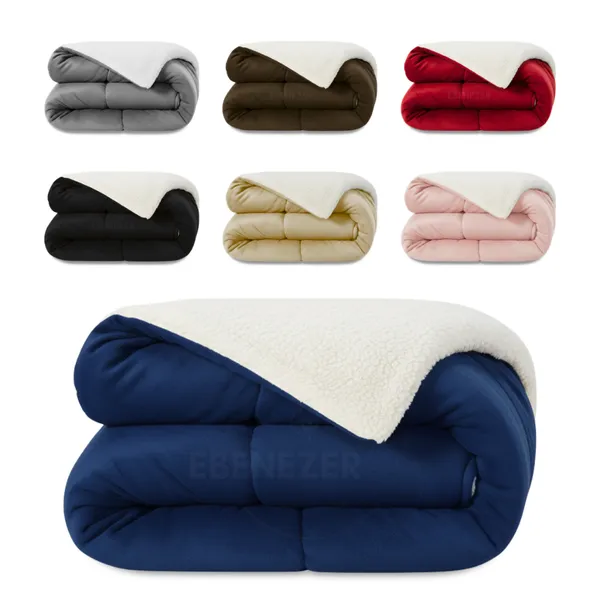 Edredom Coberdrom Cobertor Infantil, Solteiro, Casal E Queen Sherpa Dupla Face Macio Frio Premium
