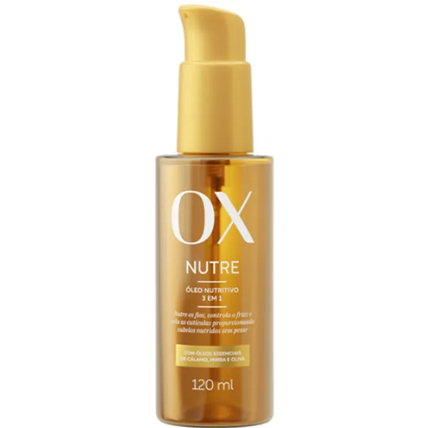 FULL Óleo Nutritivo 3 em 1 OX Nutre 120ml Reparador de Pontas Controle do Frizz