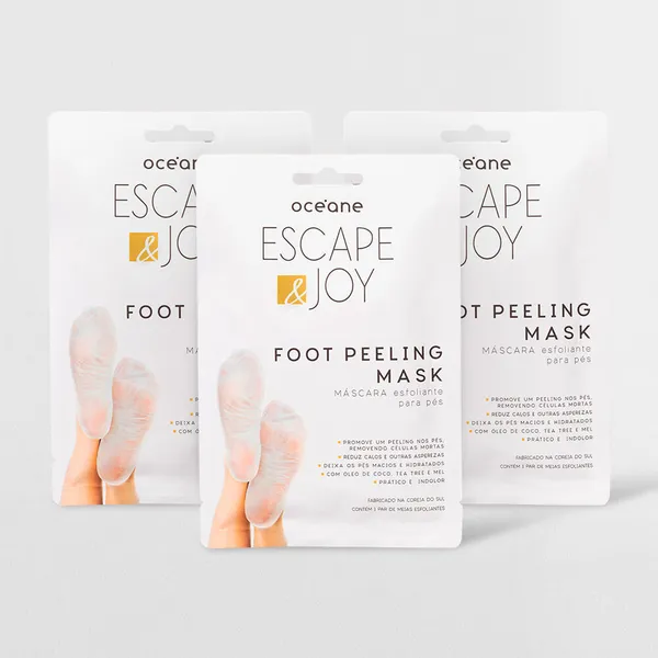 Kit Pés Renovados - Máscara Esfoliante para Pés (3 Produtos)