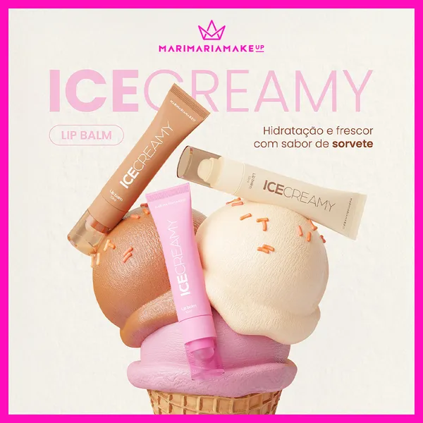 Mari Maria Ice Creamy Lip Balm 10g (Um toque geladinho e uma hidratação intensa!)