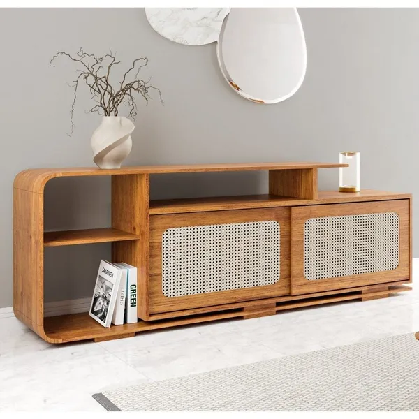 Rack para Tv 75 Polegadas 180cm 2 Portas Santorini