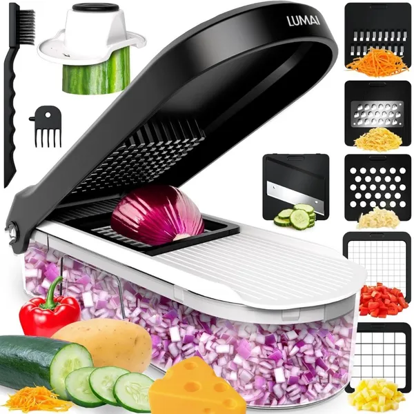 LUMAI Cortador Processador Picador Mandoline Premium para Batata Queijos Legumes Verduras e Frutas
